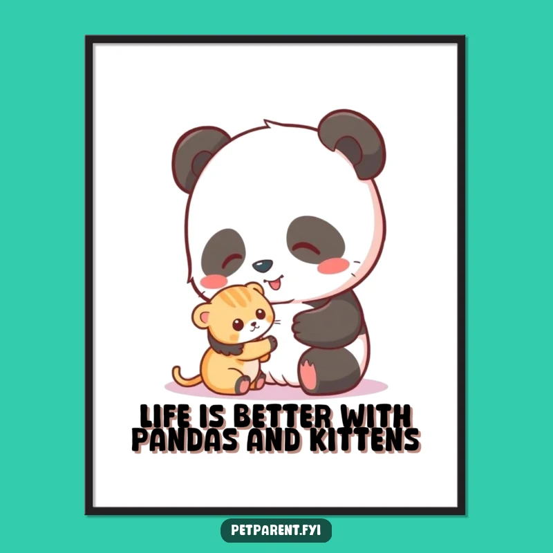 Free Printable Panda & Kitten Wall Art: Sweet & Funny Downloadable Decor