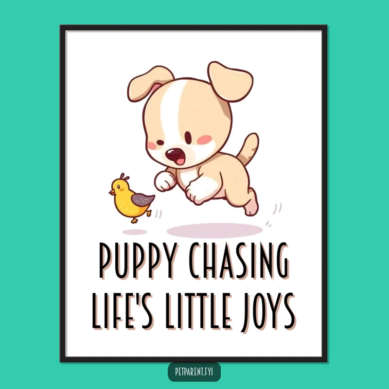 Free Printable Puppy Art: Playful Pup's Funny Downloadable Art for Energetic Spaces