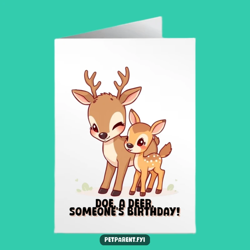 Free Printable Deer Birthday Card - Funny Downloadable Gift for Nature Lovers