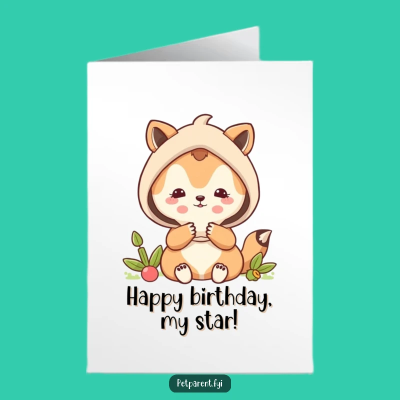 Free Printable Funny Birthday Card: Protective Animal Guards Little One - Downloadable Gift!