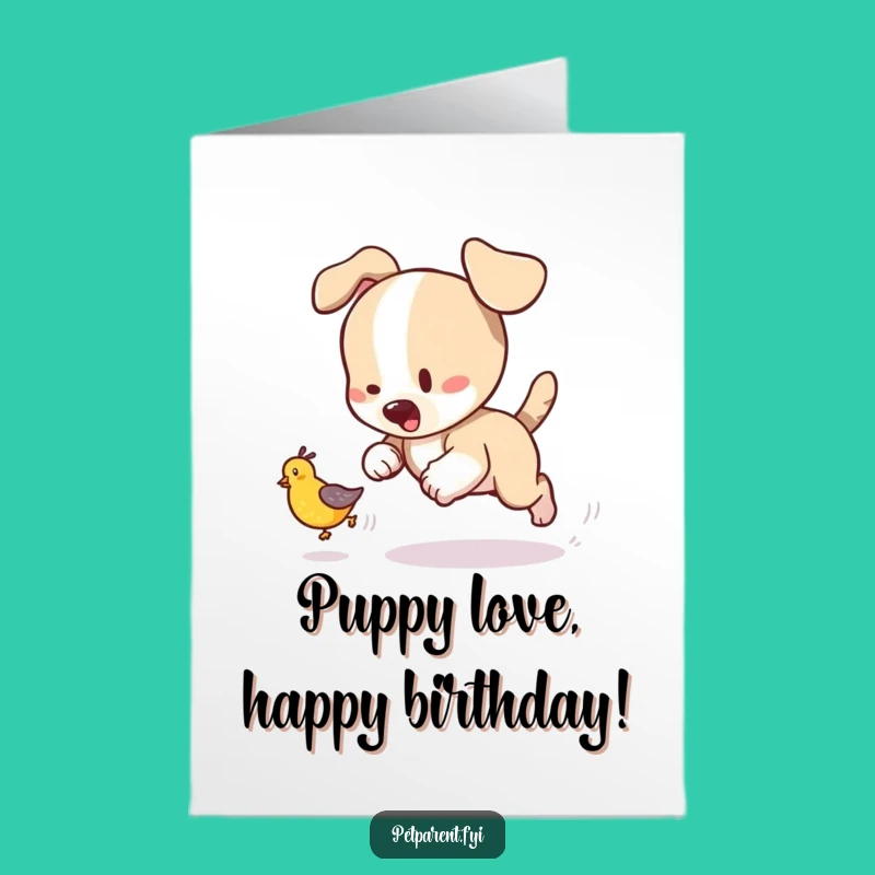 Free Printable Puppy Birthday Card: Playful Pup's Funny Downloadable Gift for Energetic Fun