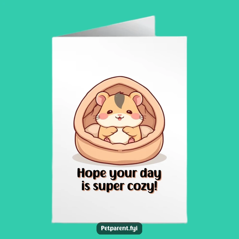 Free Printable Hamster Birthday Card - Funny Cozy Downloadable Gift