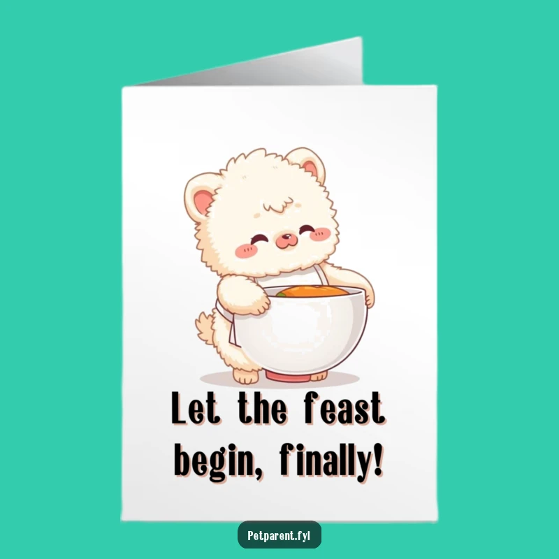 Free Printable Funny Birthday Card: Chef Creature's Kitchen Chaos