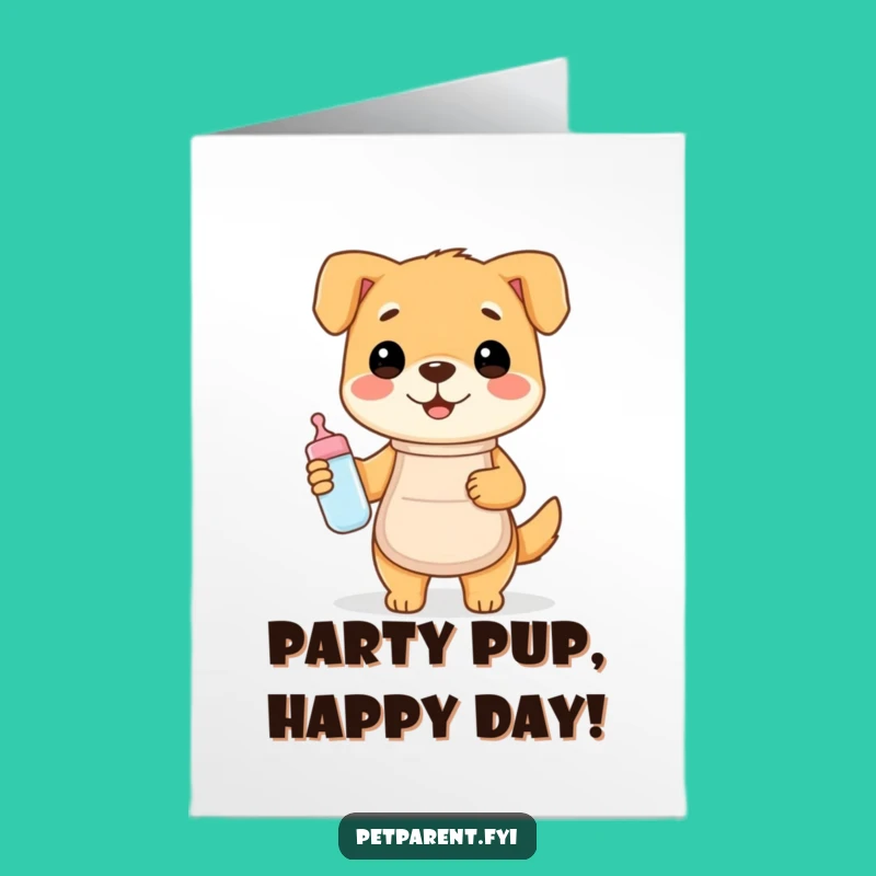 Free Printable Dog Chef Birthday Card: Funny DIY Downloadable for New Parents