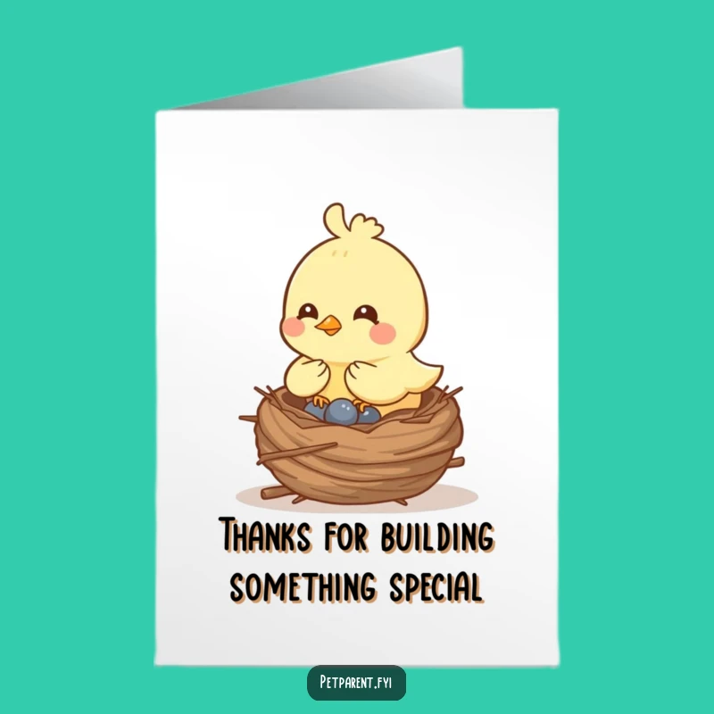 Free Printable Bird Thank You Card: Cozy Nest Gratitude