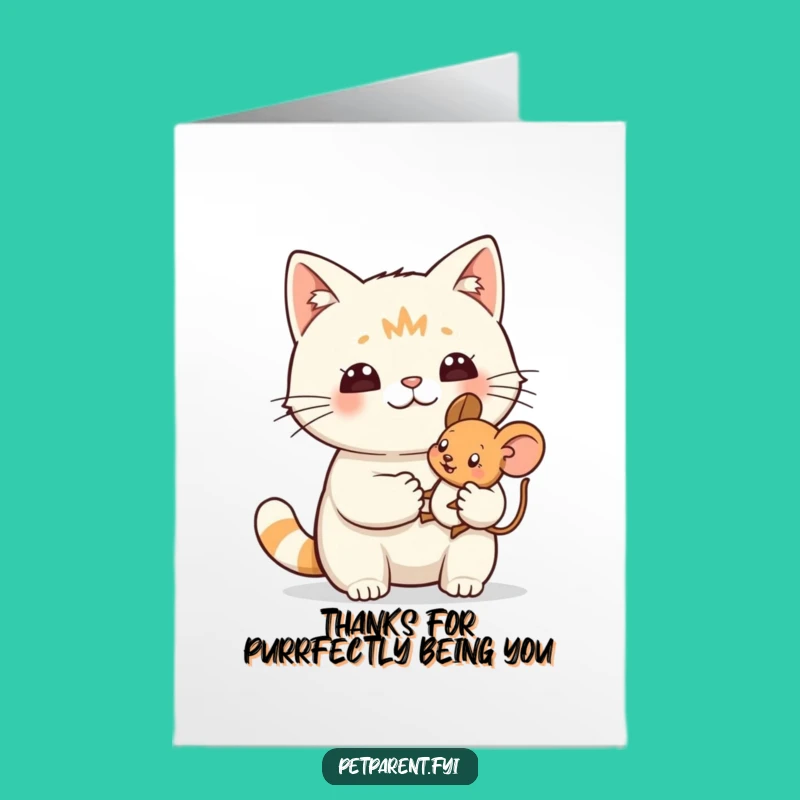 Free Printable Cat Thank You Card: Funny Proud Cat DIY Funny Downloadable Gift