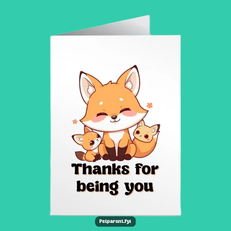 Free Printable Fox Thank You Card: Silly Faces for a Funny Downloadable Gift