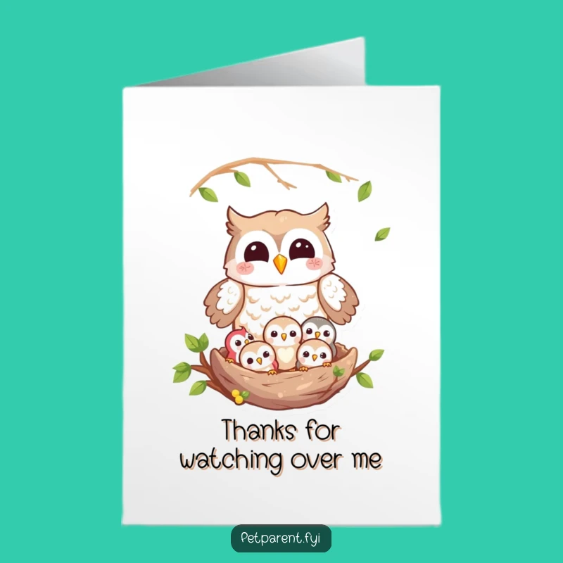 Free Printable Owl Thank You Card - Funny Downloadable Gratitude Gift
