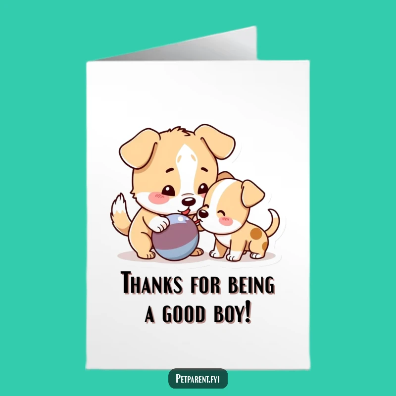 Free Printable Thank You Card: Dog's Toy Gift, Downloadable Appreciation Card