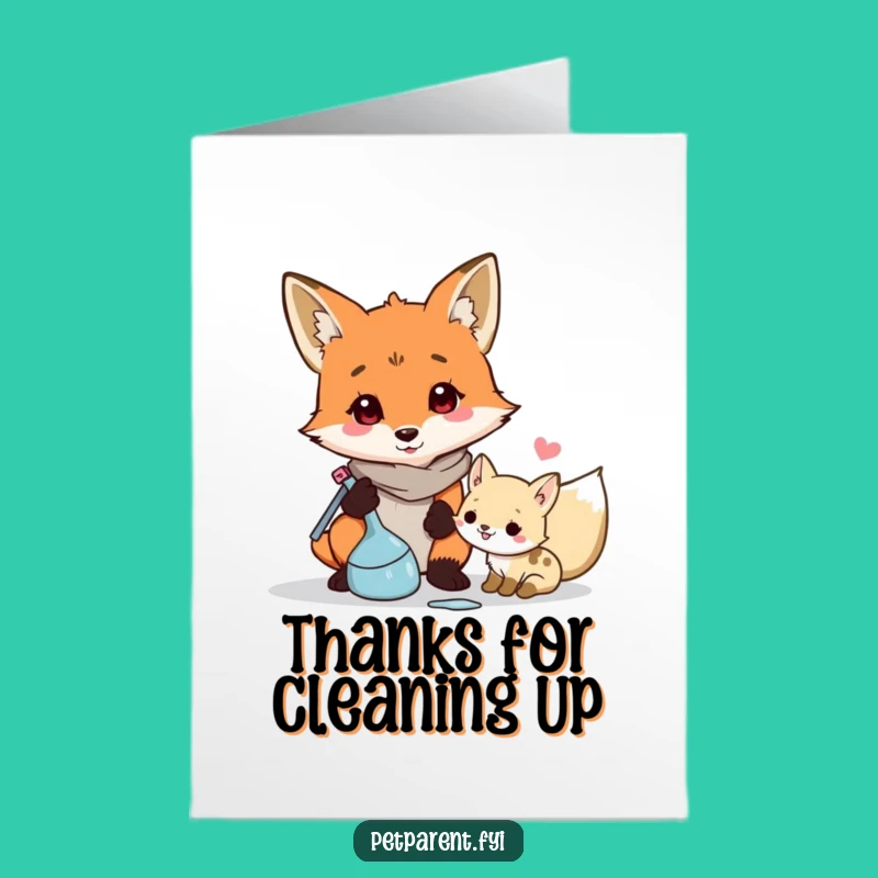 Free Printable Thank You Card: Fox's Helpful Ways, Funny Downloadable Gift