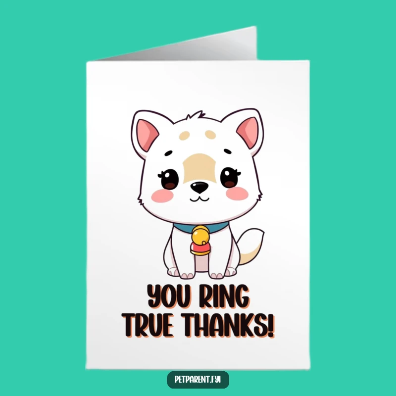 Free Printable Thank You Card: Jingle Bell Animal's Thanks - Easy Download