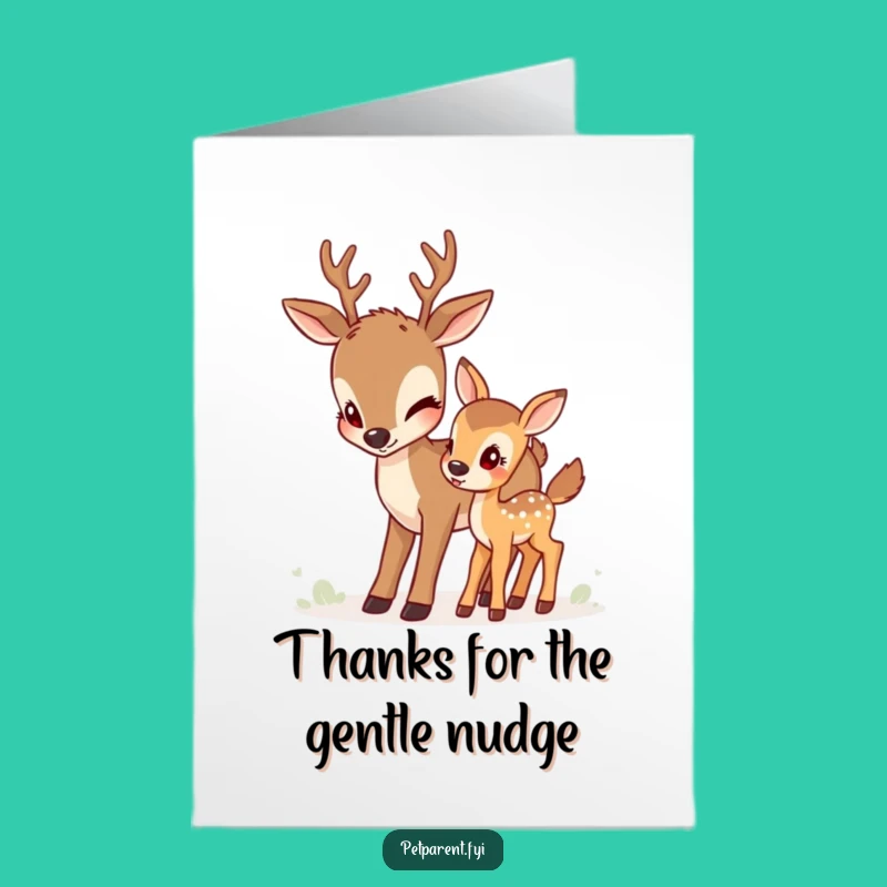Free Printable Deer Thank You Card - Funny Downloadable Gratitude Gift