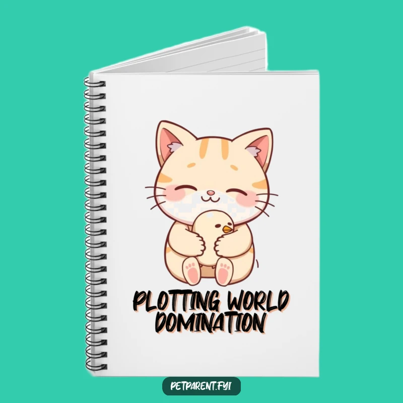 Funny Cat Cradling Bird Notebook: Hilarious Journal for Notes and Ideas