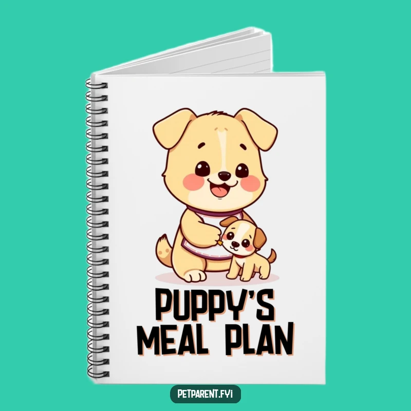 Funny Dog Feeding Puppy Notebook - Jot Down Ideas with Adorable Humor