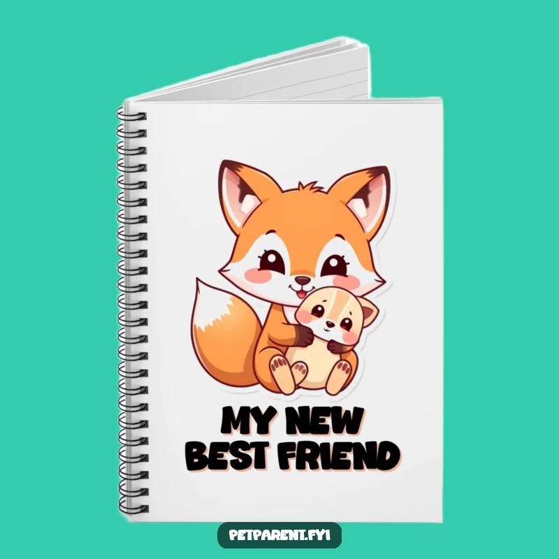 Funny Fox and Puppy Notebook: Jot Down Ideas with Adorable Animal Friends