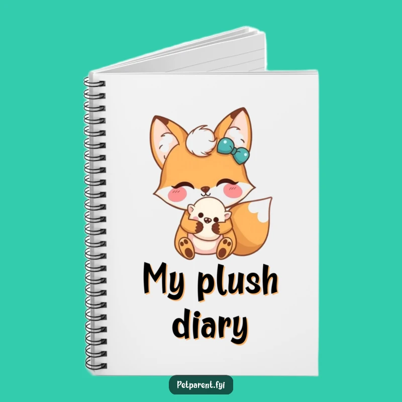 Funny Kawaii Fox Notebook: Cute Fluffy Toy Journal - Adorable Stationery Gift