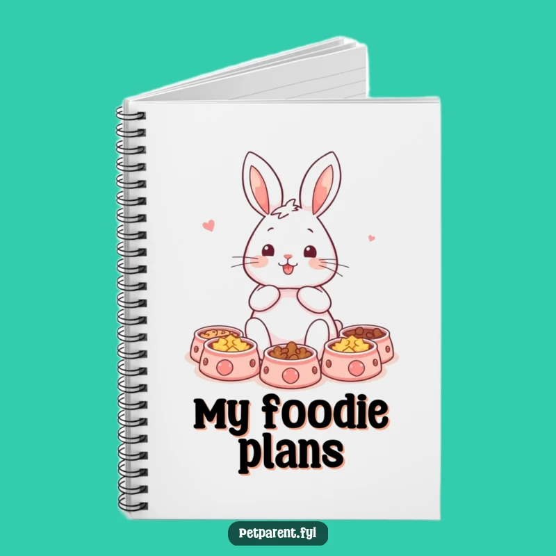 Funny Rabbit Pet Bowls Notebook: Jot Down Pet Notes with This Hilarious Gift!