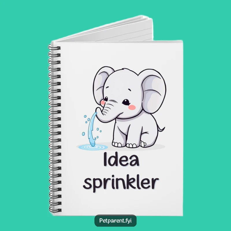 Funny Kawaii Elephant Notebook: Water Spraying Friend Journal - Adorable Stationery Gift