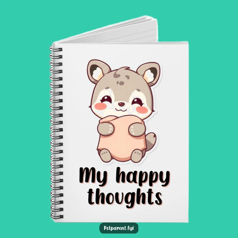 Funny Cozy Animal Blanket Notebook: Journal Your Happy Thoughts