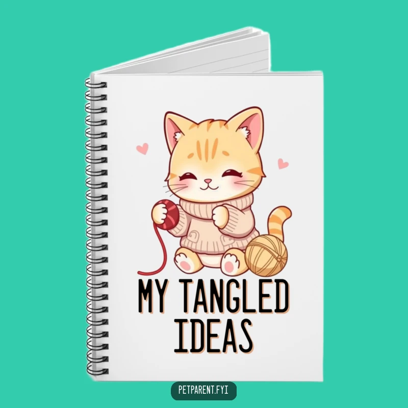 Funny Cat Yarn Notebook: Jot Down Ideas, Perfect Playful Gift