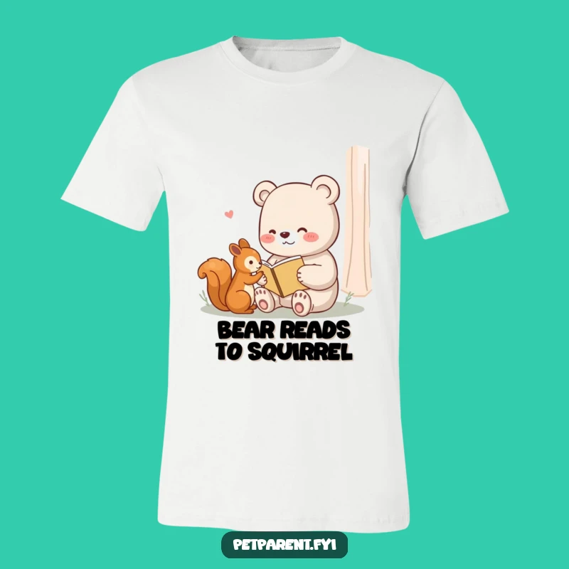 Funny Bear Reader T-Shirt: Cozy Companionship and Storytelling Tee
