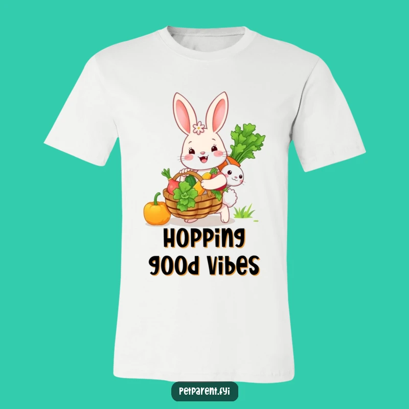 Funny Bunny Family Veggie Basket T-Shirt: Hilarious Apparel, Your New Favorite Funny Gift