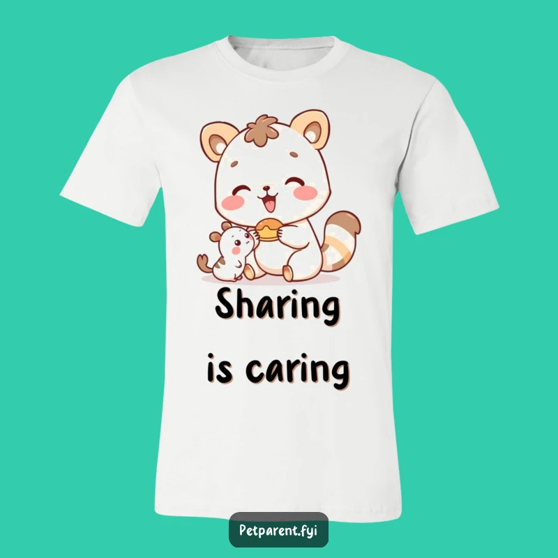 Funny Happy Animal Sharing Meal T-Shirt - Adorable Cute Animal Gift