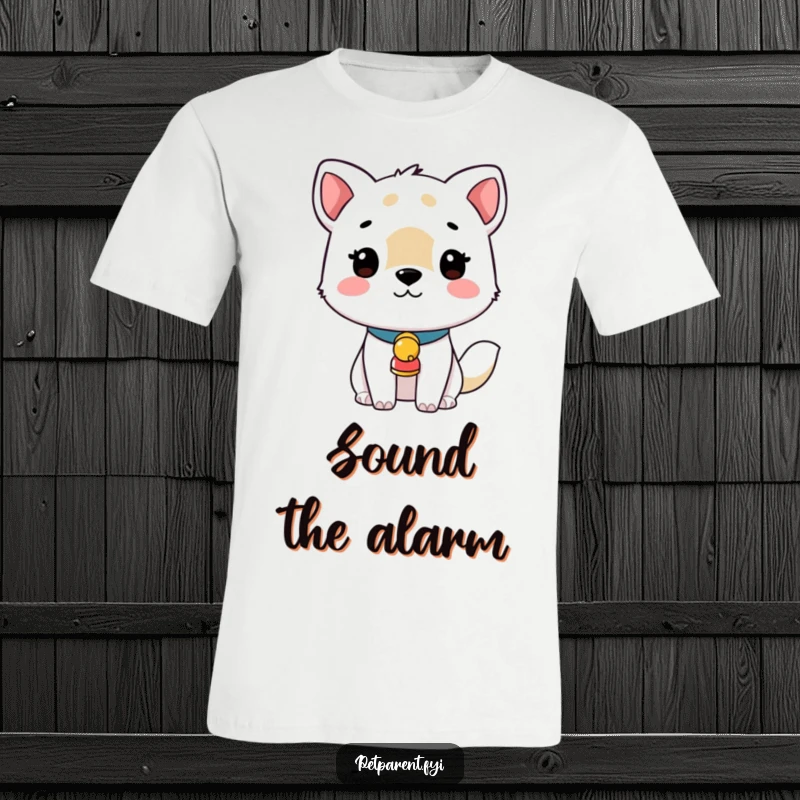 Funny t-shirt showcasing a sweet animal adorned with a small collar and a jingling bell, capturing a pet's playful essence.