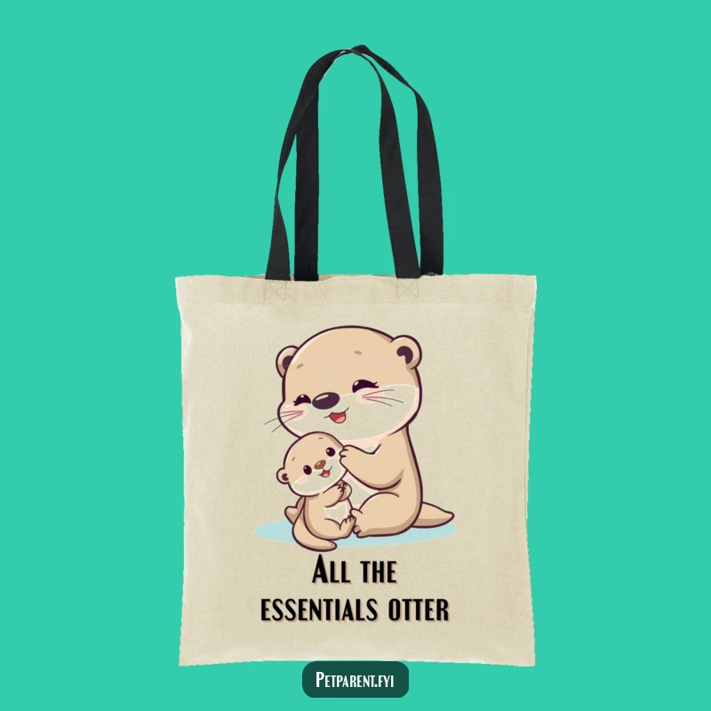 Funny Otter Tote Bag - Adorable Baby Otter Carry-All - Eco-Friendly Gift