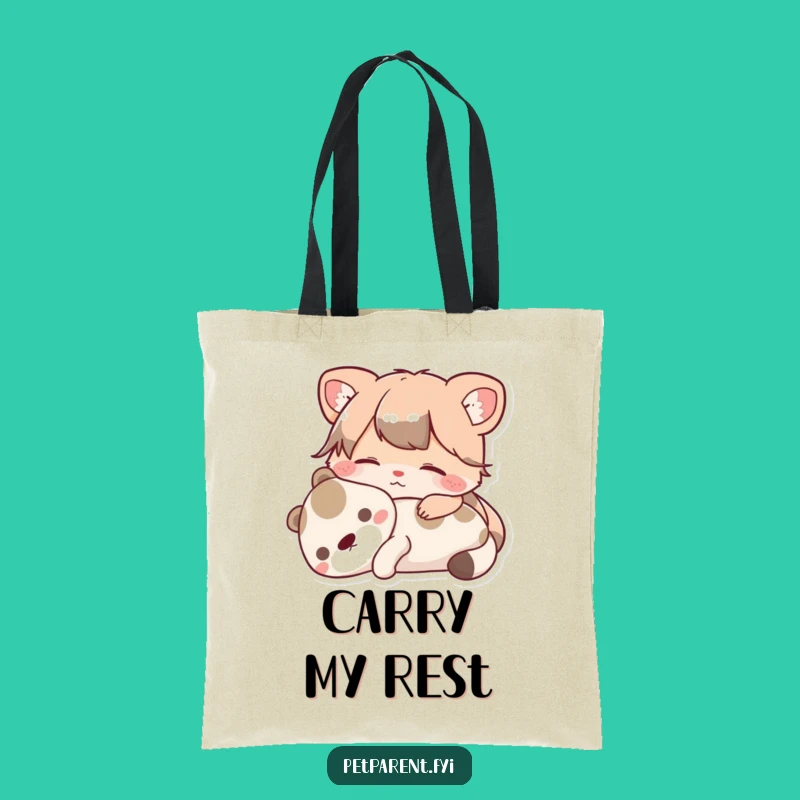 Funny Content Animal Tote Bag: Carry Your Calm, Peaceful Pet Lover Bag, Perfect Funny Gift