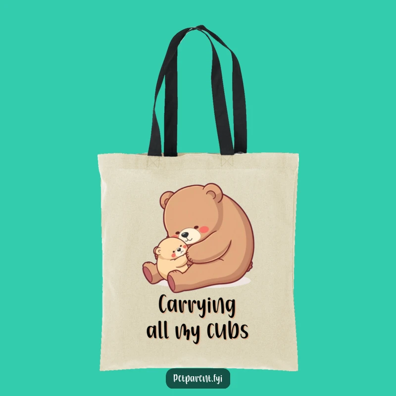 Funny Bear Hug Tote Bag - Adorable Parent Essential & Perfect Gift Accessory