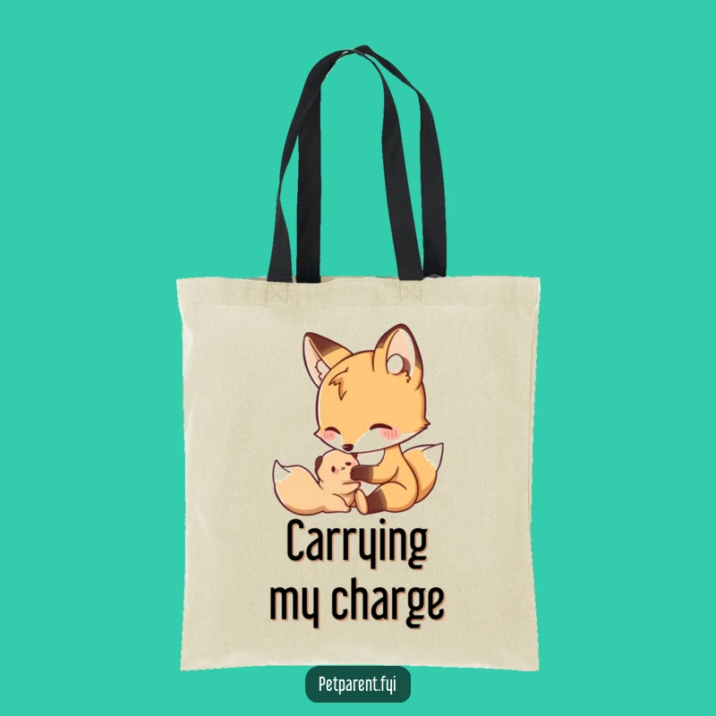 Funny Nurturing Fox Tote Bag - Carry Your Care With Whimsical Style