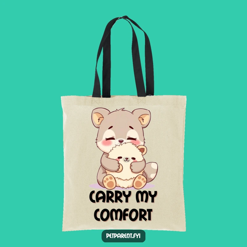 Funny Affectionate Animal Tote Bag: Carry Your Cuddles