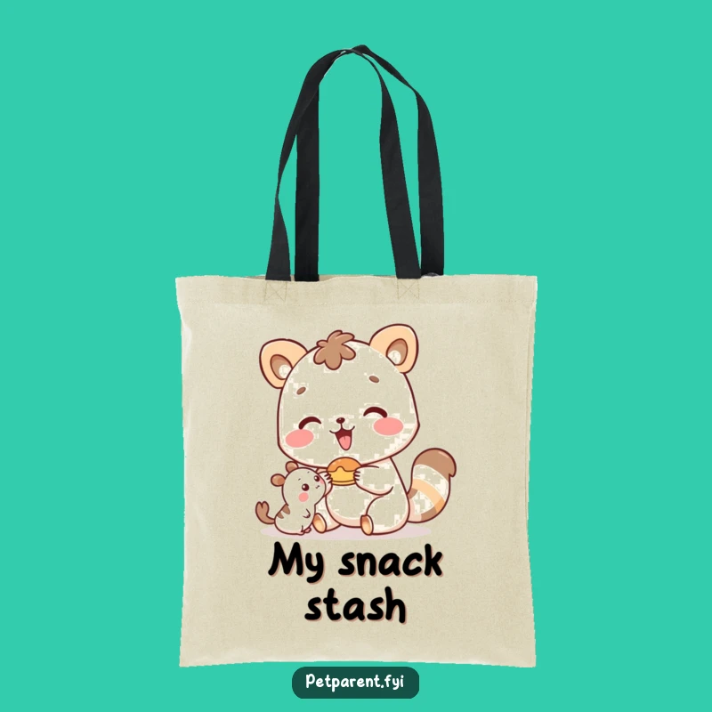 Funny Happy Animal Food Share Tote Bag - Practical Cute Animal Gift