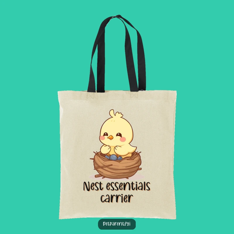 Funny Bird Nest Building Tote Bag - Durable Cartoon Accessory Gift