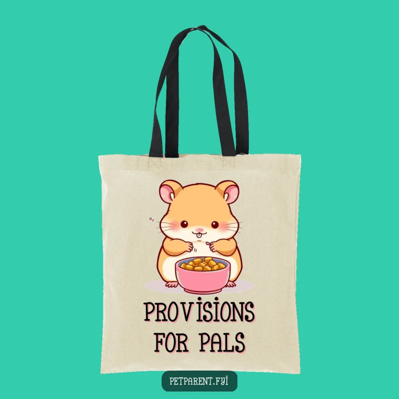 Funny Hamster Tote Bag: Tiny Food Bowl Accessory, Chic Funny Gift for Pet Owners